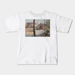 Railway Junction Near Bois-Colombes by Paul Signac Kids T-Shirt